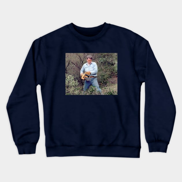 Chainsaw Reagan Crewneck Sweatshirt by joeseye